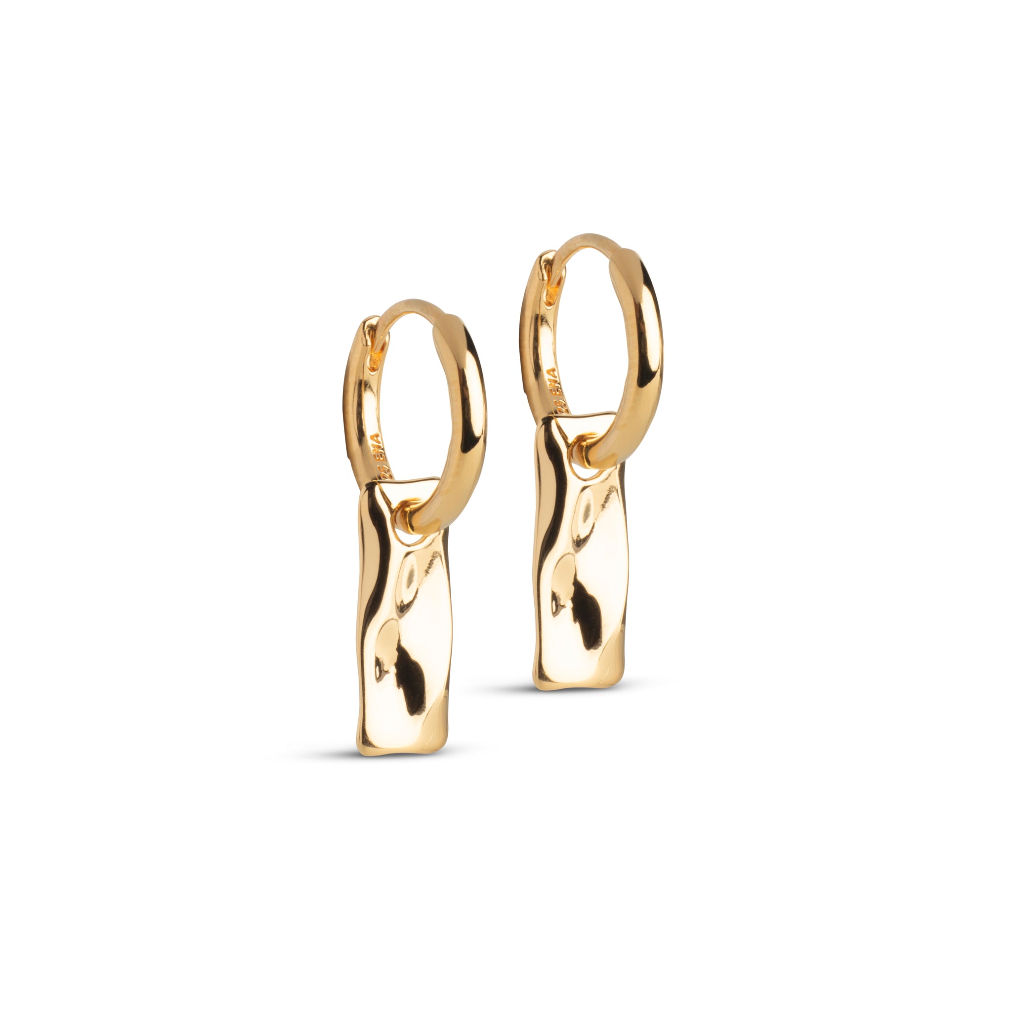 Tara Hoops - Guld - Enamel